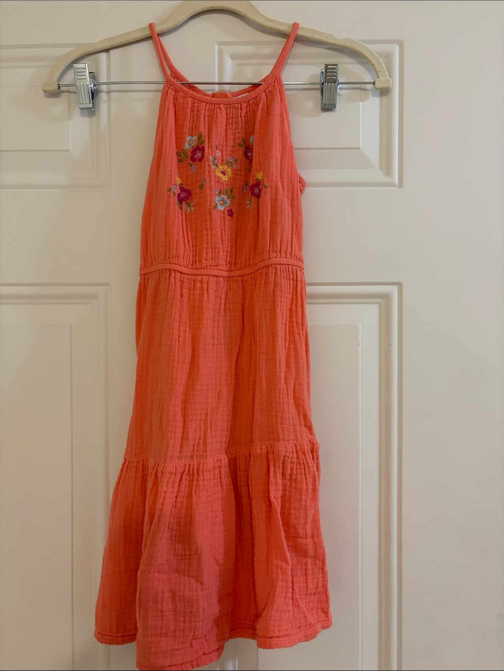 jumping beans Coral Embroidered Tiered Sundress